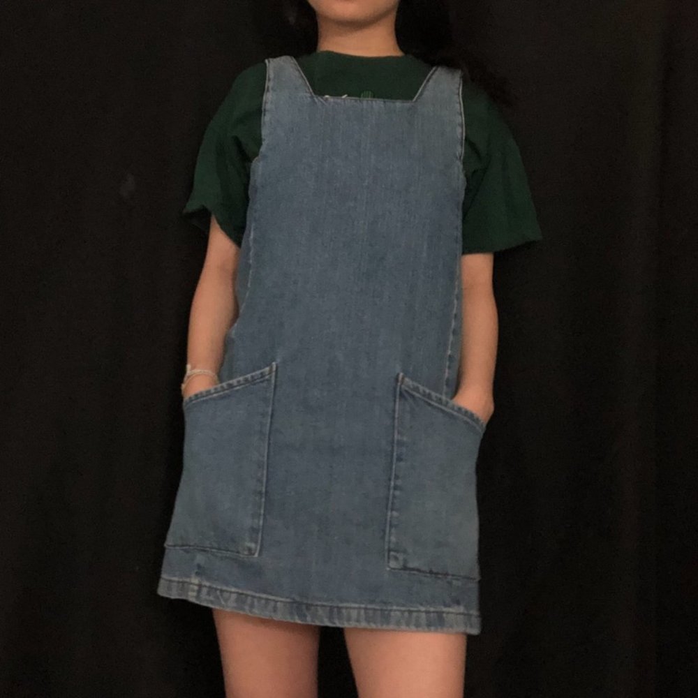 blue denim topshop dress